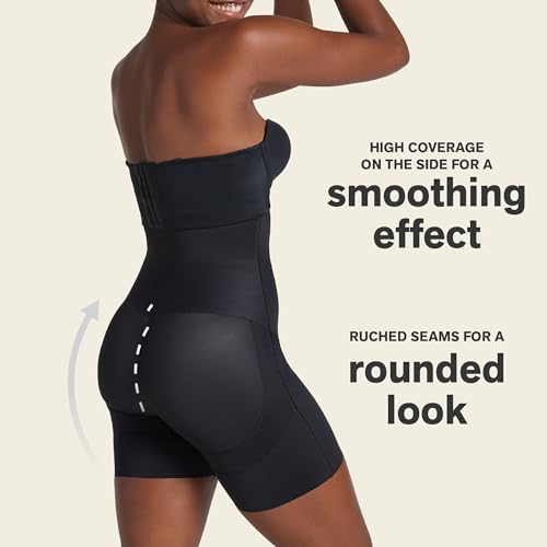 Image of Leonisa On Target - Tummy Control Shapewear Strapless Sculpting Step-in Body Shaper with Short Bottom