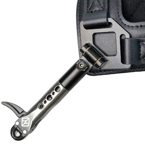 THREE ARCHERS Compound Bow Release Sensitive Trigger Jaws Release with Leather Buckle Strap