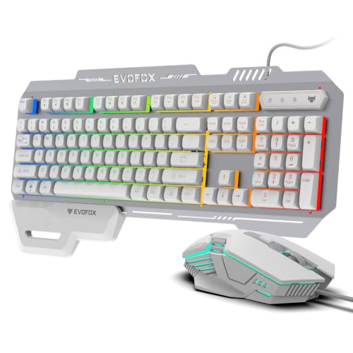 EvoFox Warhammer 2 Semi-Mechanical Gaming Keyboard Mouse Combo White - Image 2