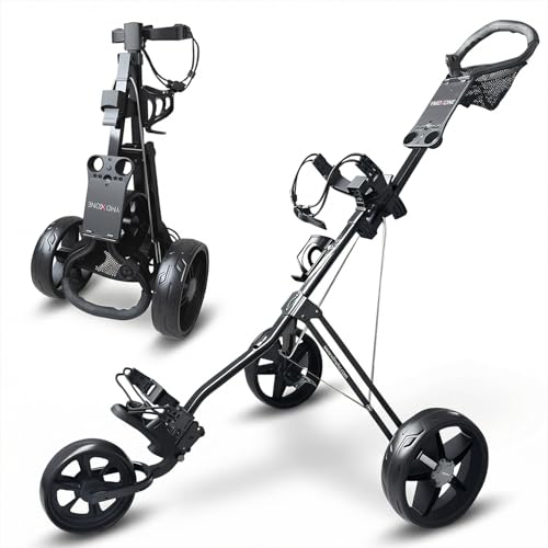 YMDXONE Y-S Chariot de golf à 3 roues pour adultes et juniors