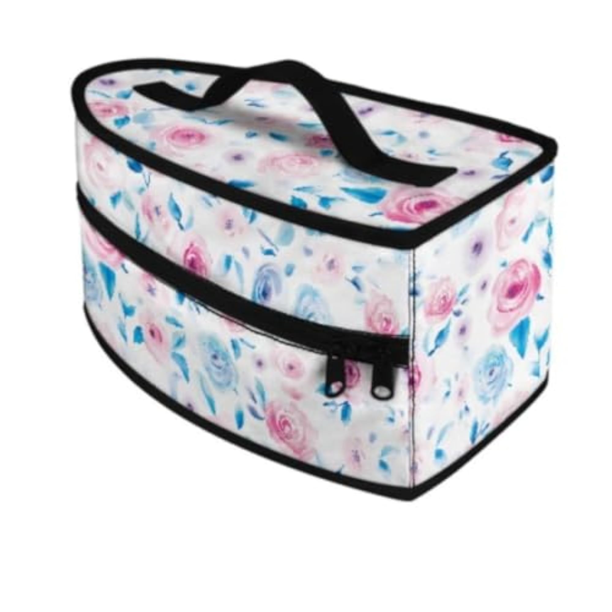 Zippered Iron Storage Bag Structured Rectangular Floral Steam Iron Carrier
