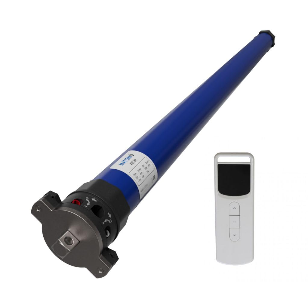 MATISMO AMT35R Motore tapparelle elettriche radio Ø40 – 13 Nm – Motore tubolare radio con finecorsa meccanici e telecomando per asse Ø40 mm – fino a 31 kg di trazione