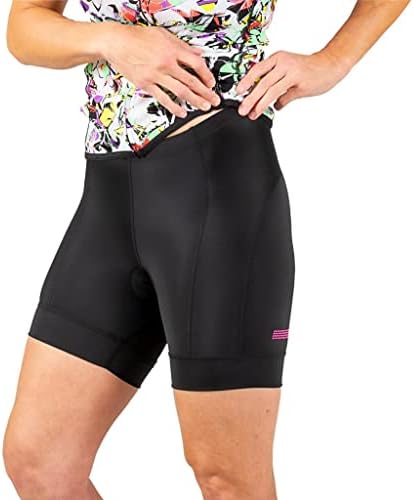 CANARI Women's Ultima Gel Padded Spandex Cycling/Biking Short with Reflective Accents