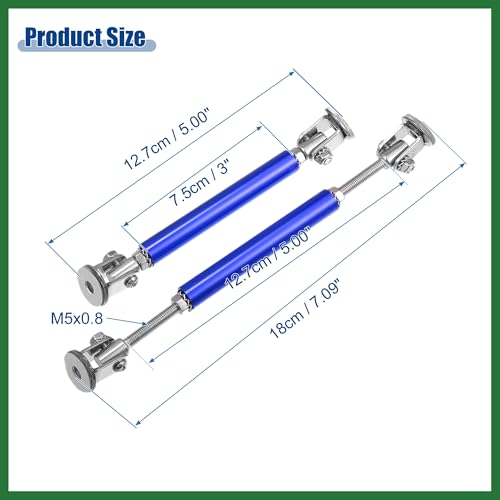 Barras de soporte Motoforti de 75 mm en aluminio azul 4