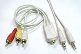 Mini AV to 3 RCA Adapter Audio Video Camcorder Cable for iPod MP4 iPod Video 30GB 60GB / iPod Photo -A1 Cable Set.