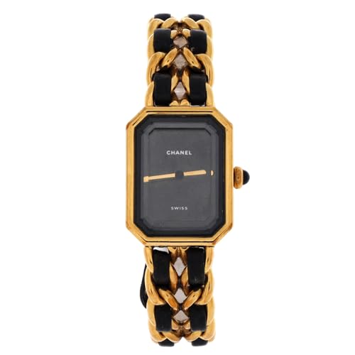 Pre-Loved Premiere Rock Quartz Watch Plated Metal and Leather 20