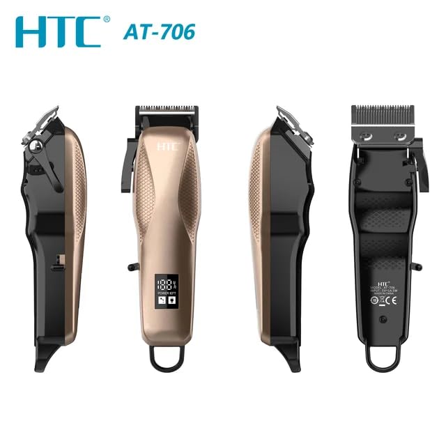 Image of Trimmer HTC AT- 706 TRIMMER For Men And Women Shaving And Trimming Cordless Charging T-C, Gold