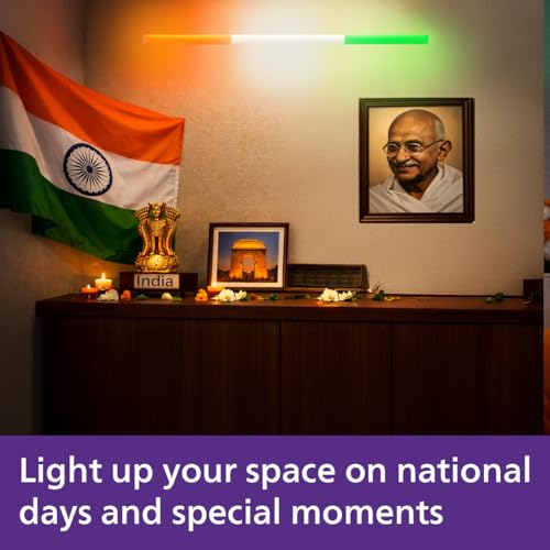 Image of EcoLink 20W Tricolour LED Batten Light | Sleek Slim LED Tube Light | Energy Efficient with Surge Protection | Ideal for Home, Office & Decorative Lighting | 3-in-1 Colour Changing, Pack of 1