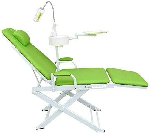 Miniatura 3 de Silla móvil plegable portátil + lámpara LED + bandeja + lavabo verde