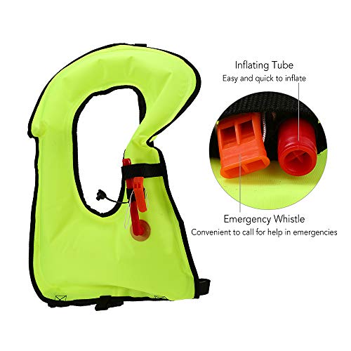 Andoer Colete inflável para mergulho com snorkel coletes salva-vidas adultos para mergulho com snork