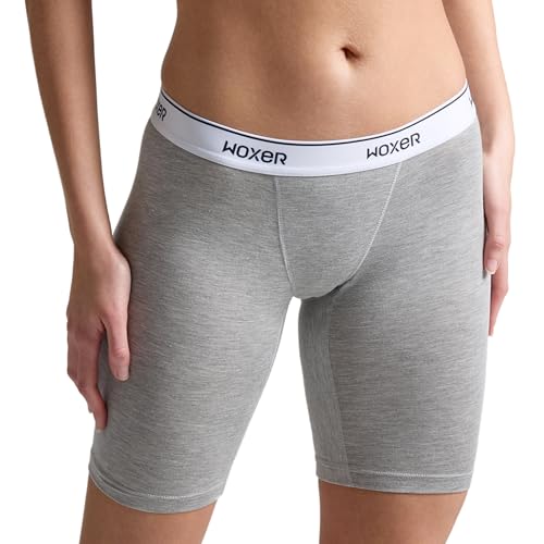 Image of Woxer Womens Boxers - Biker 9 inch Boy Shorts Underwear for Women, Modal Boxer Briefs, Chafe Free, Womens Underwear