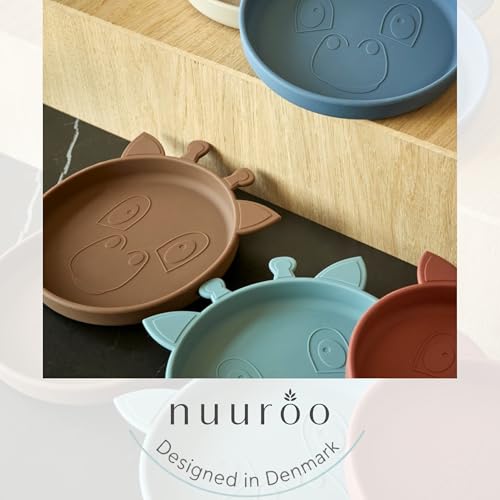 Set de vajilla infantil Nuuroo Lykke de silicona para evitar caídas y roturas 7