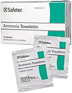 Safetec Ammonia Inhalant Pouches First Aid 10 per Box, No Color