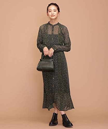 Amazon Co Jp ナノ ユニバース Nano Universe 別注小花柄ワンピース F ブラウン Ne Quittez Pas 服 ファッション小物