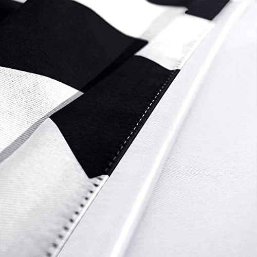 Melodieux Fashion Chevron Curtains for Living Room Dining Room, Darkening Grommet Top Window Drapes Soundproof Thermal Insulated for Bedroom, 63 Inches Long, 52 by 63 Inch, Black and White(1 Panel) - Image 8