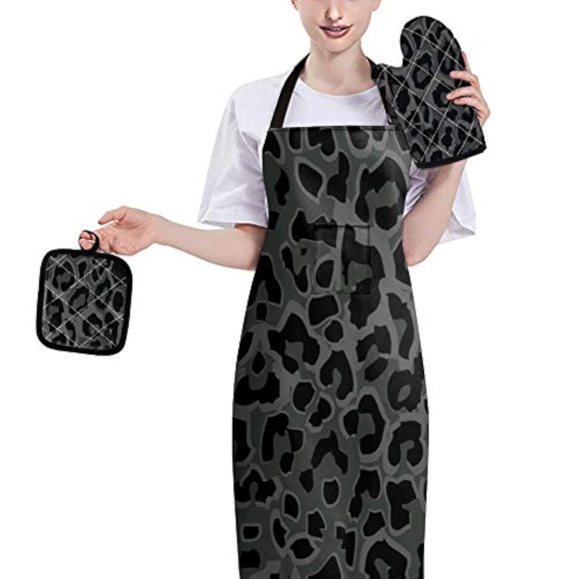 Cute Sloth Print Apron with Pocket for Women