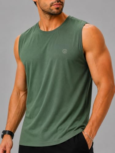 Image of CHKOKKO Sleeveless T Shirts Gym Vest for Men Workout Solid Premium Cotton Blend Tank Top for Man Running Vest Sando Gym Wear Lightweight Breathable Casual Summer Wear Boys