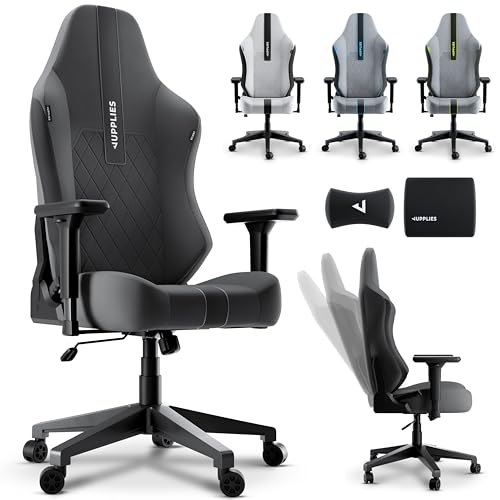 JUPPLIES Silla Gaming Premium Ergonómica – Sillas Gamer con Lino Transpirable, Reclinable 160°, Cojín Viscoelástico, Pistón Clase 4, Reposabrazos 4D– Cadeiras Gaming Soporta 150kg