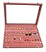 Wuligirl Velvet Clear Lid Jewelry Organizer Box Stackable Jewelry Storage Display Tray Holder Showcase (Ring Box)