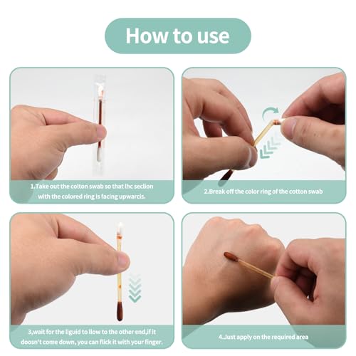Manna MedTech Listed Item of HSA/FSA Premium Organic Cotton Iodine Swabs – Individually Packaged Snap & Flow Wound Care for Cuts, Scrapes & Burns, Travel-Friendly (100 Count)