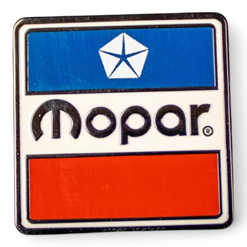 Mopar Red White Blue Logo Lapel Pin – 1972–1984 Pentastar Design | Vintage Enamel Badge for Mopar Fans | Made in USA