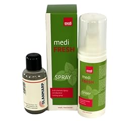 Medi Fresh 100 ml Erfrischende Unterstützung für Ihre Venentherapie: MEDI FRESH Kühlspray für Kompressionsstümpfe + Olanmarp Feinwaschmittel Konzentrat für Baumwolle 50 ml
