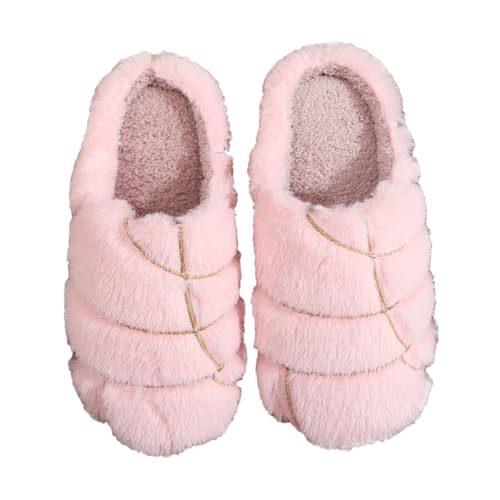 Couples Slippers Fuzzy Comfy House Shoes Memory Foam Close Toe Indoor Outdoor Winter Bedroom Slippers Gifts for Ladies
