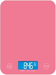 Básculas de cocina digitales, báscula electrónica para cocinar básculas de pesaje Pantalla LCD ultradelgada de alta precisión 3 g-5 kg para cocinar en casa (color: rosa, tamaño: 195 * 145 * 20 mm) (r