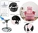 IntXanth Pink Spa Facial Chair, 440LB Capacity, Air Pressure Lifting, 360° Swivel, Adjustable Height Pink Beauty Bed for Spa, Massage, Home Office (No Wheels)