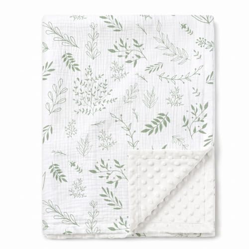 GLLQUEN BABY Muslin Baby Blankets for Boys & Girls, 2-Layer Toddler Blanket