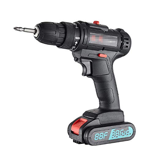 Akkuschrauber 21V mit 2 Akkus, Akku Bohrschrauber,2-Gang Max, 2 * 1200 mAh Lithium Akku,10mm Bohrfutter,für Heimwerker Keramik, Holz, Metall und