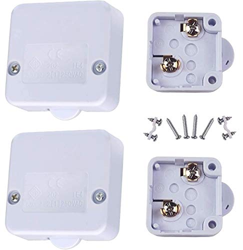 beihuazi® Contacteur de Porte Interrupteur Placard 2A 250V nterrupteur D'éclairage Automatique Pour une Porte de Placard 2Pièce Blanc Cover
