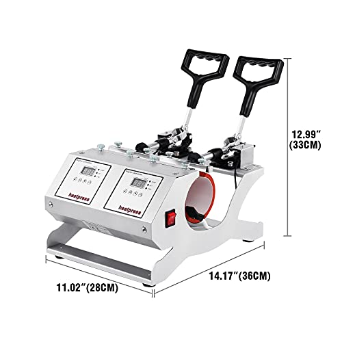 Ridgeyard Automatische Doppel Station Becher Transferpresse Maschine DIY Sublimation 2 Tassen in einem LCD Zeitsteuerung für Tasse Drucken - 2