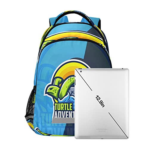 Sacs cartable à dos tortue de mer imperméable et léger