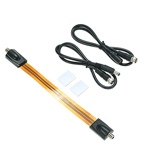 Rankomu Cable de alimentación plano extremo delgado, conector F hembra de 26 cm de largo para debajo de puertas/ventanas, adaptador de entrada y salida de cámara F macho, accesorios CCTV, blanco