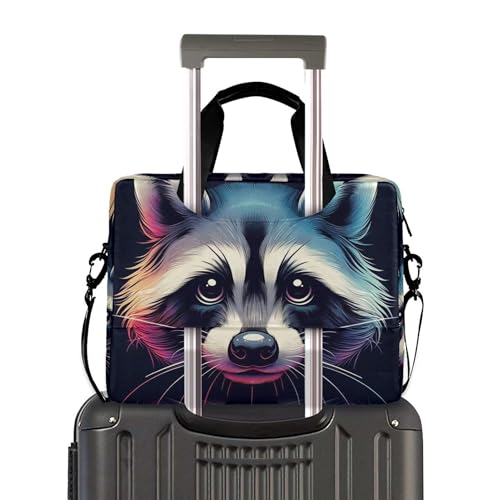 Maletín ALAZA para laptop con estampado de mapache, 13-15.6 pulg miniatura 3