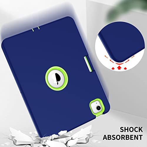 Hocase For Ipad Pro 11" 2022 Case, Ipad Air 5/4 Case, Heavy Duty Shockproof Soft Silicone Rubber+Hard Pc Hybrid Protective Case For Ipad Pro 11" 4Th/3Rd/2Nd/1St Gen & Ipad Air 5Th/4Th Gen - Navy Blue #TOP6