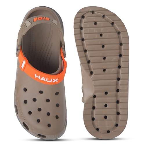 Image of HAUX Classic Ultra Soft Clogs /Sandals with Adjustable Back Strap| Comfortable & Lightweight| Stylish & Anti-Skid| Indoor & Outdoor Casual Sports Mules Boys