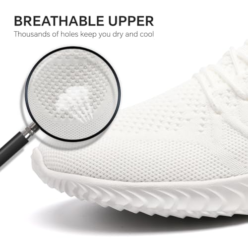 Image of Women's Tennis Running Walking Shoes Slip on Casual Non Slip Athletic Workout Gym Sneakers Fashion Lightweight Breathable Mesh Jogging Work Sports Outdoor Shoe