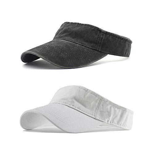 Image of HH HOFNEN Sports Sun Visor Hats Cotton Twill Ball Adjustable Sun Caps for Men Women