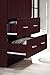 HODEDAH 2 Door Wood Wardrobe Bedroom Closet with Clothing Rod inside Cabinet and 2 Drawers for Storage, Mahogany