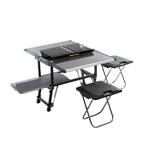 qeedo Cookbox, Küchenbox Campingküche, Grilleinsatz und Hocker, 7...