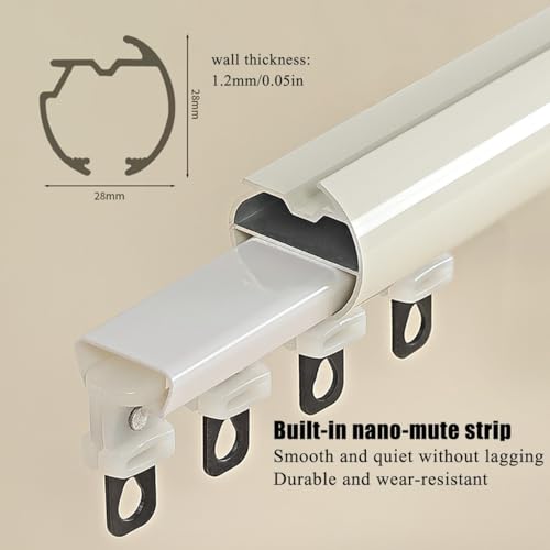 Tringle à rideau double extensible 1m à 5m fixation murale noire