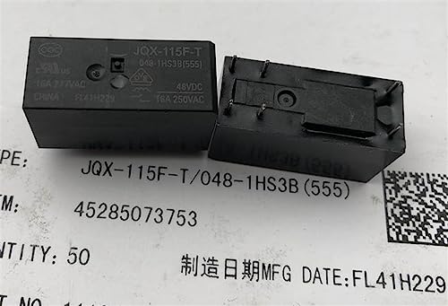 Relais 6 broches JQX-115F-T 048-1HS3B 48V 16A pour circuit imprimé