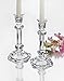 Octagon Crystal Candlesticks - Set Of 2