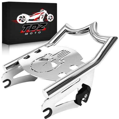 Image of Chrome Detachable Luggage Rack for Harley Touring, Street Glide, Road Glide, Electra Glide, Road King, Ultra Limited 2009-2025-A