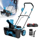 Pala Quitanieves con Cable, 2 Baterías De 4 Ah, Quitanieves, Tolva Giratoria De 180°, Ancho De Limpieza De 56 Cm, Barredora De Nieve De 3500 W, Máquina Quitanieves para Exteriores, para Aceras