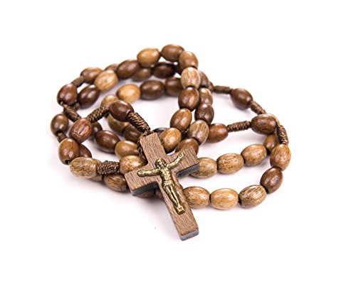 Intercession First Wood Rosary - Made In Brazil (Walnut - 6/8Mm Beads #TOP2