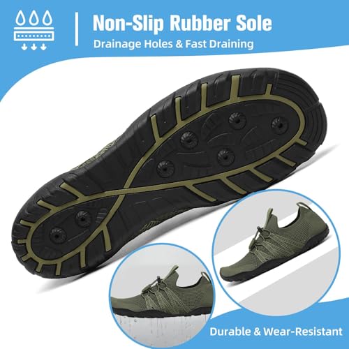 Image of Mishansha Water Shoes for Women Men, Quick-Dry Barefoot Swim Shoes with Drainage Holes, Lightweight Aqua Shoe for Beach Pool River Boating Yoga Walking