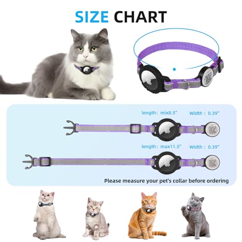 Best Airtag Cat Collar Breakaway With QR Code
